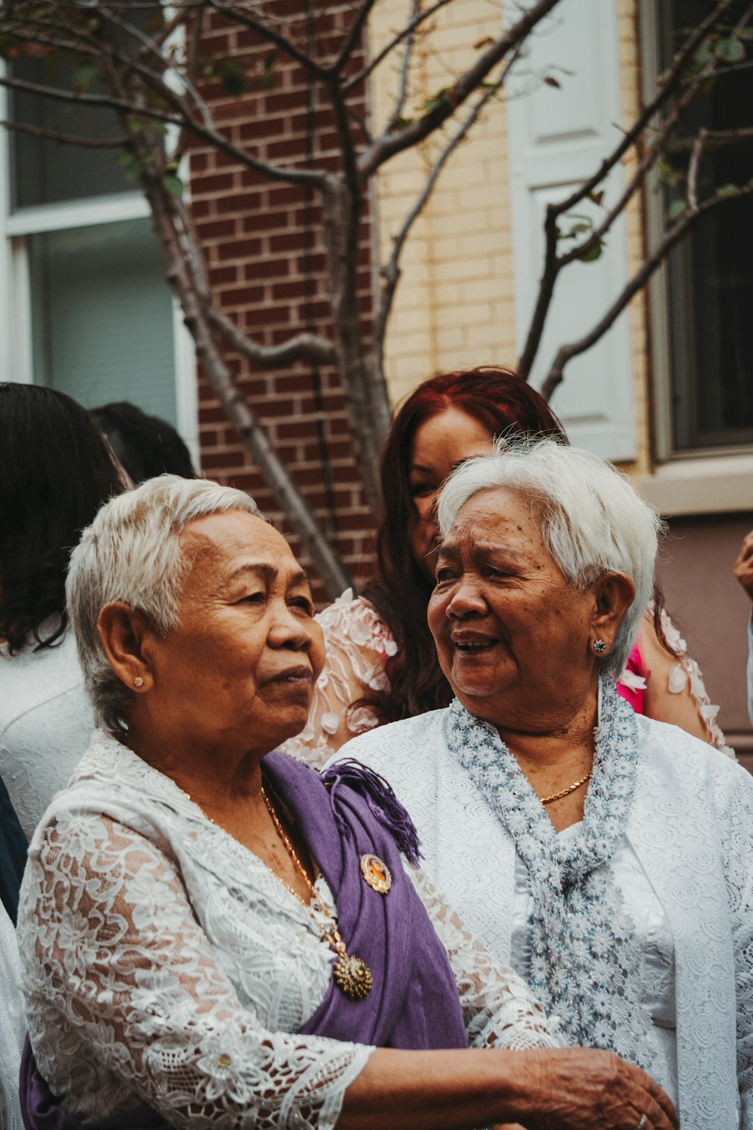 senior friends chatting