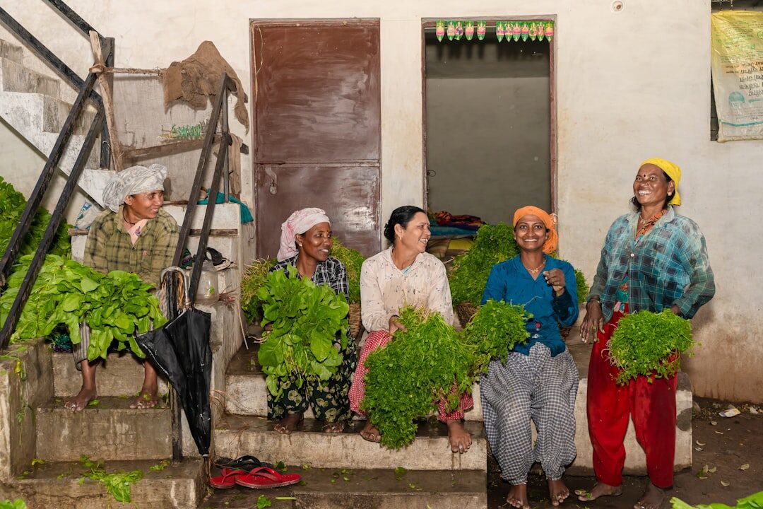 seniors gardening together