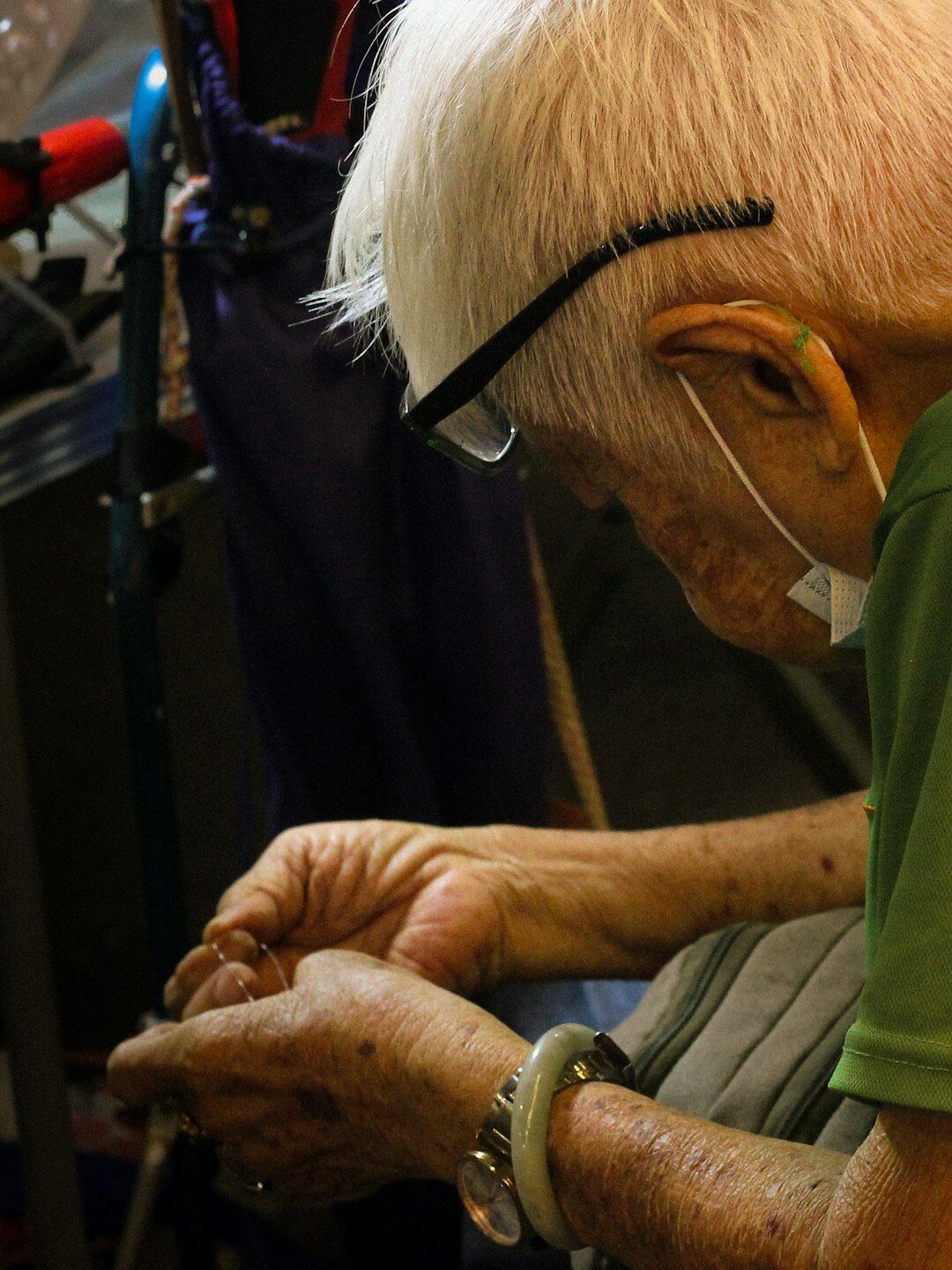 seniors doing crafts